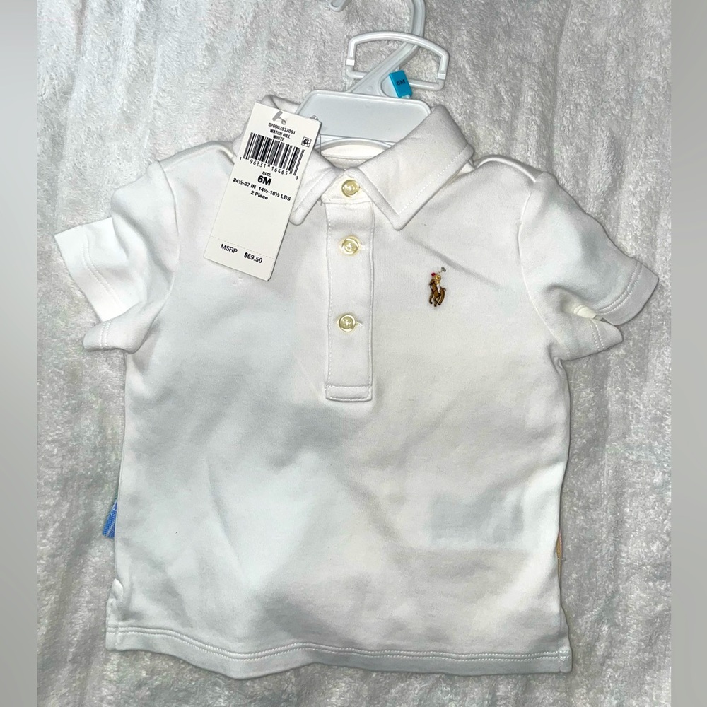 NEW| with tags| 2 piece |Ralph Lauren |baby outfit | shorts & polo| colorful